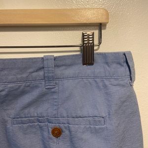 J Crew Blue Crab Allover Print Sunwashed Oxford Flat Front Chino Shorts Men 36x9